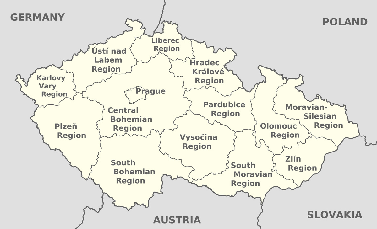 Map of Czech Republic