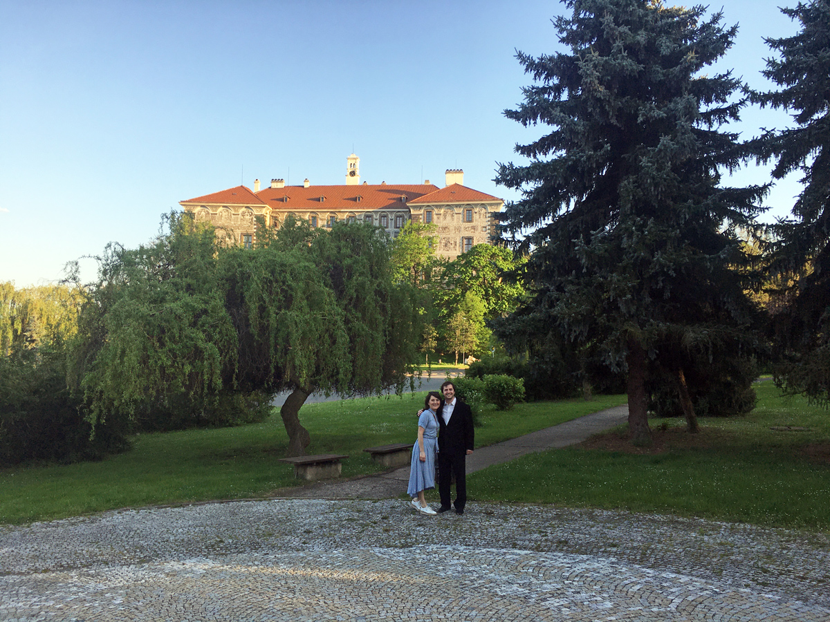 Ouside Nelahozeves Castle 